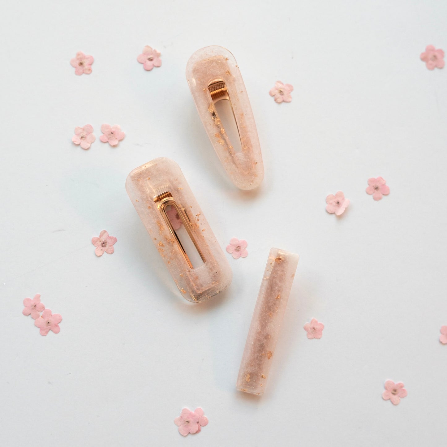 "Sakura" Marbled Clips
